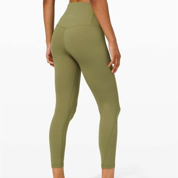 𝅺LULULEMON Unlimit High Rise Tight Bronze Green size 10 in EUC - Picture 6 of 10